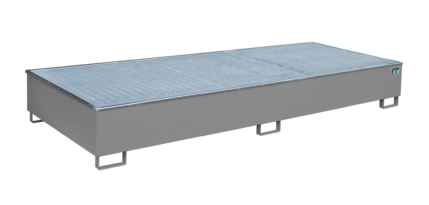 Regalwanne mit PE - Einsatz Regalwanne RW - GR 3300 - 3 PE, lackiert, Mausgrau - Staplertechnik24 - 4518 - 81 - 0000 - 5