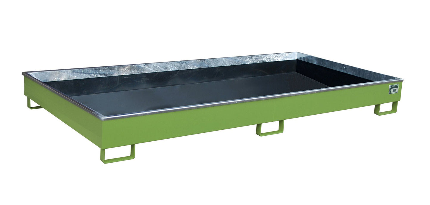 Regalwanne mit PE - Einsatz Regalwanne RW 2700 - 1 PE, lackiert, Resedagrün - Staplertechnik24 - 4518 - 53 - 0000 - 4