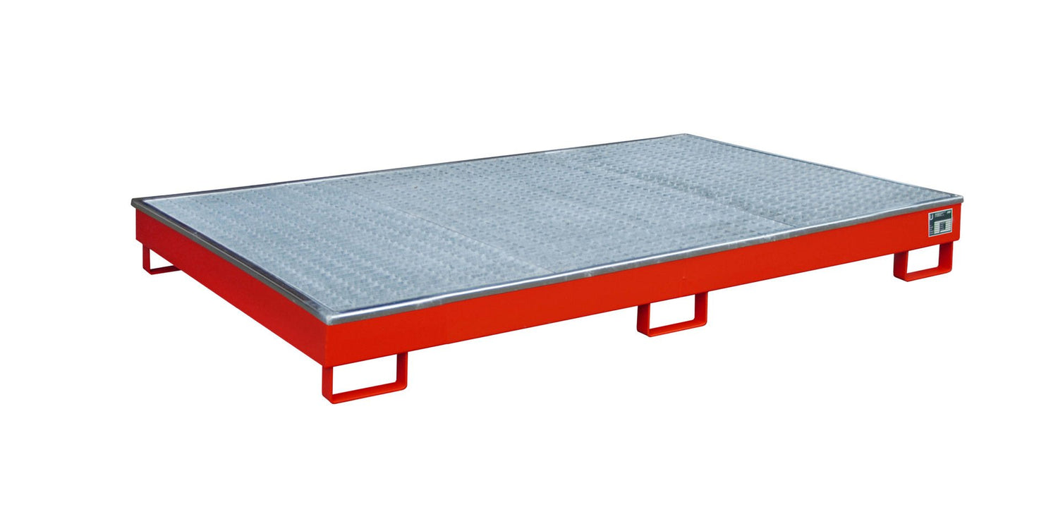 Regalwanne mit PE - Einsatz Regalwanne RW - GR 2200 - 1 PE, lackiert, Feuerrot - Staplertechnik24 - 4518 - 62 - 0000 - 2