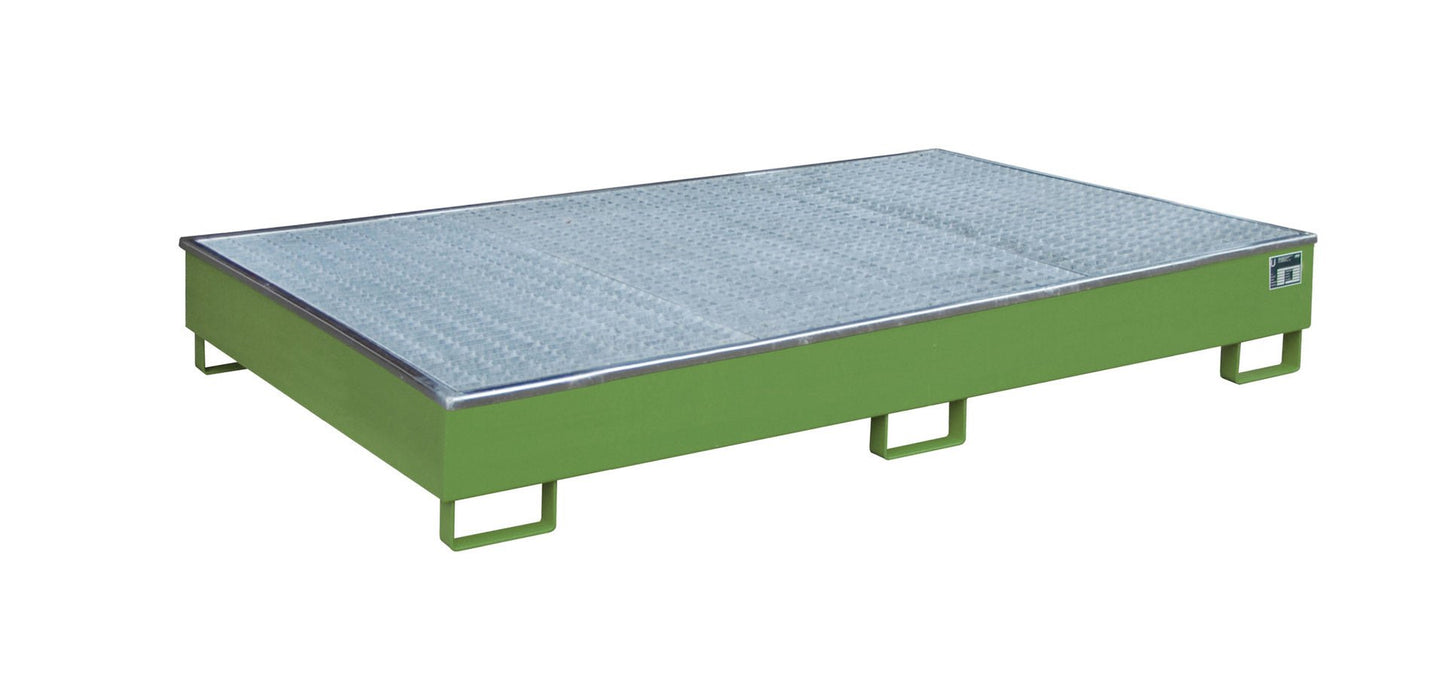 Regalwanne mit PE - Einsatz Regalwanne RW - GR 2200 - 2 PE, lackiert, Resedagrün - Staplertechnik24 - 4518 - 63 - 0000 - 4