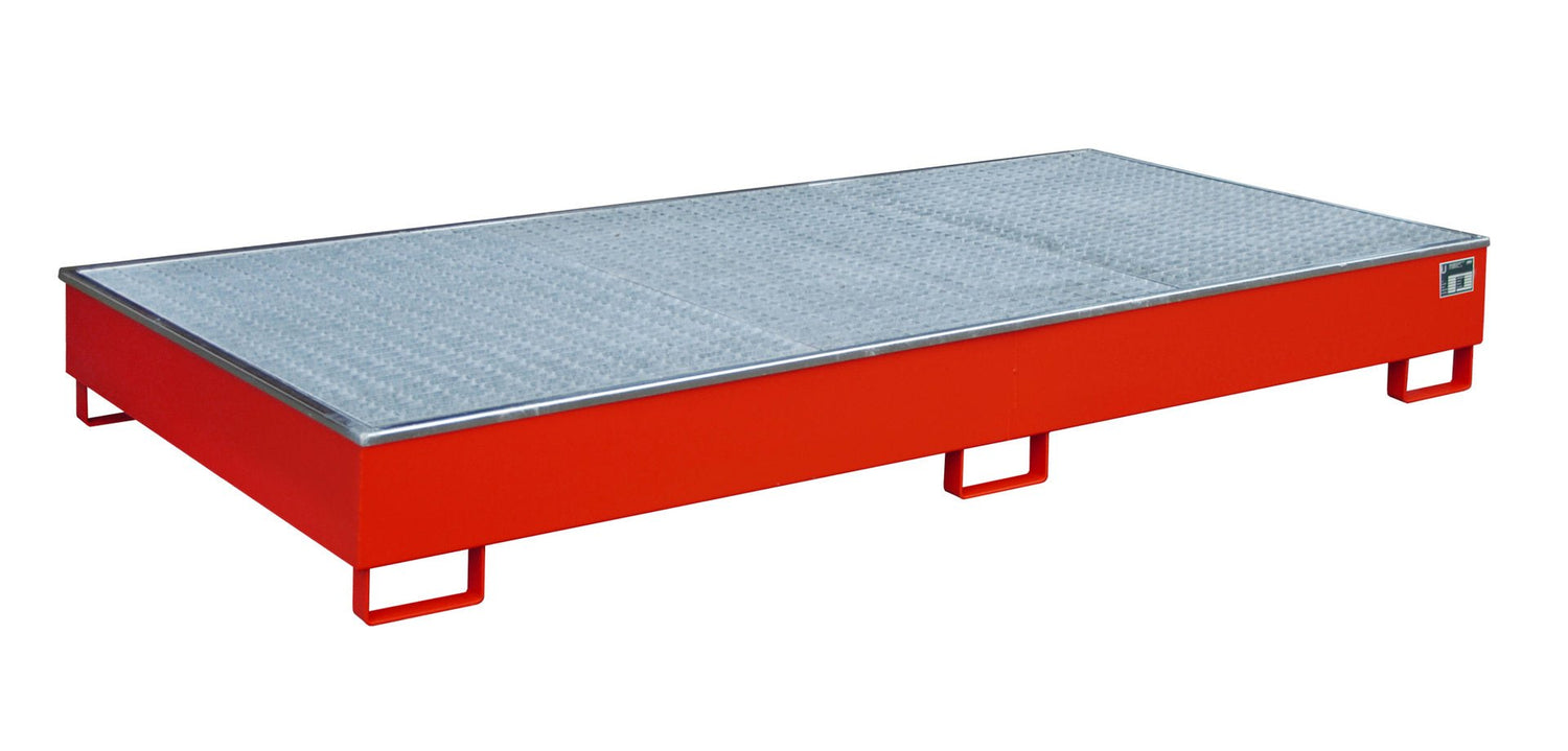 Regalwanne mit PE - Einsatz Regalwanne RW - GR 2700 - 2 PE, lackiert, Feuerrot - Staplertechnik24 - 4518 - 58 - 0000 - 2