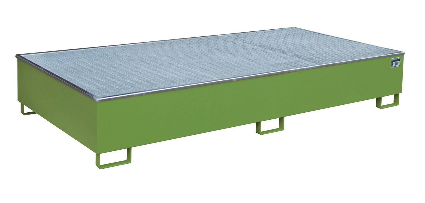 Regalwanne mit PE - Einsatz Regalwanne RW - GR 2700 - 3 PE, lackiert, Resedagrün - Staplertechnik24 - 4518 - 59 - 0000 - 4