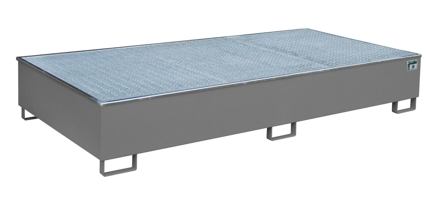 Regalwanne mit PE - Einsatz Regalwanne RW - GR 2700 - 3 PE, lackiert, Mausgrau - Staplertechnik24 - 4518 - 59 - 0000 - 5