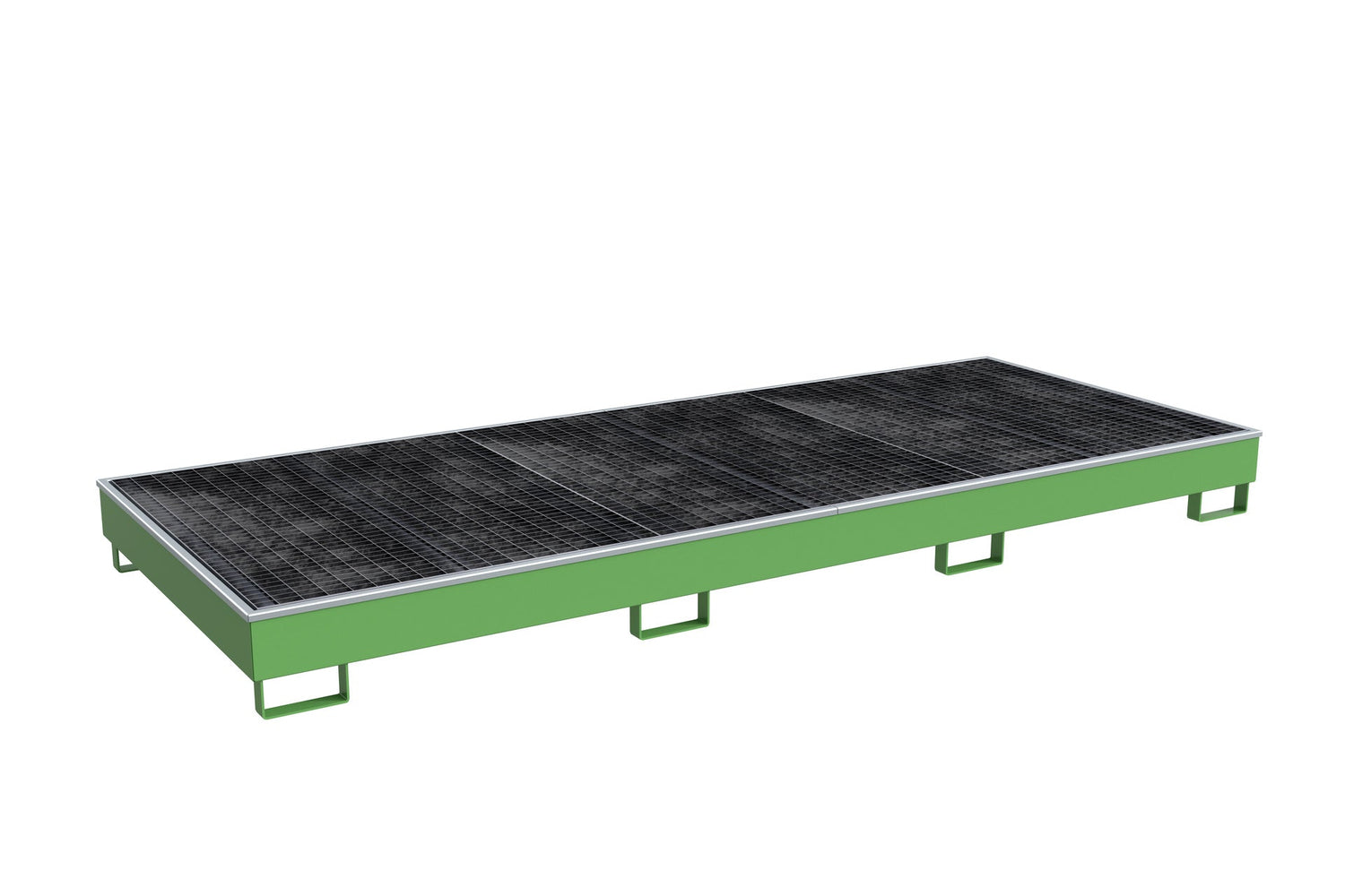 Regalwanne mit PE - Einsatz Regalwanne RW - GR 3300 - 2 PE, lackiert, Resedagrün - Staplertechnik24 - 4518 - 77 - 0000 - 4