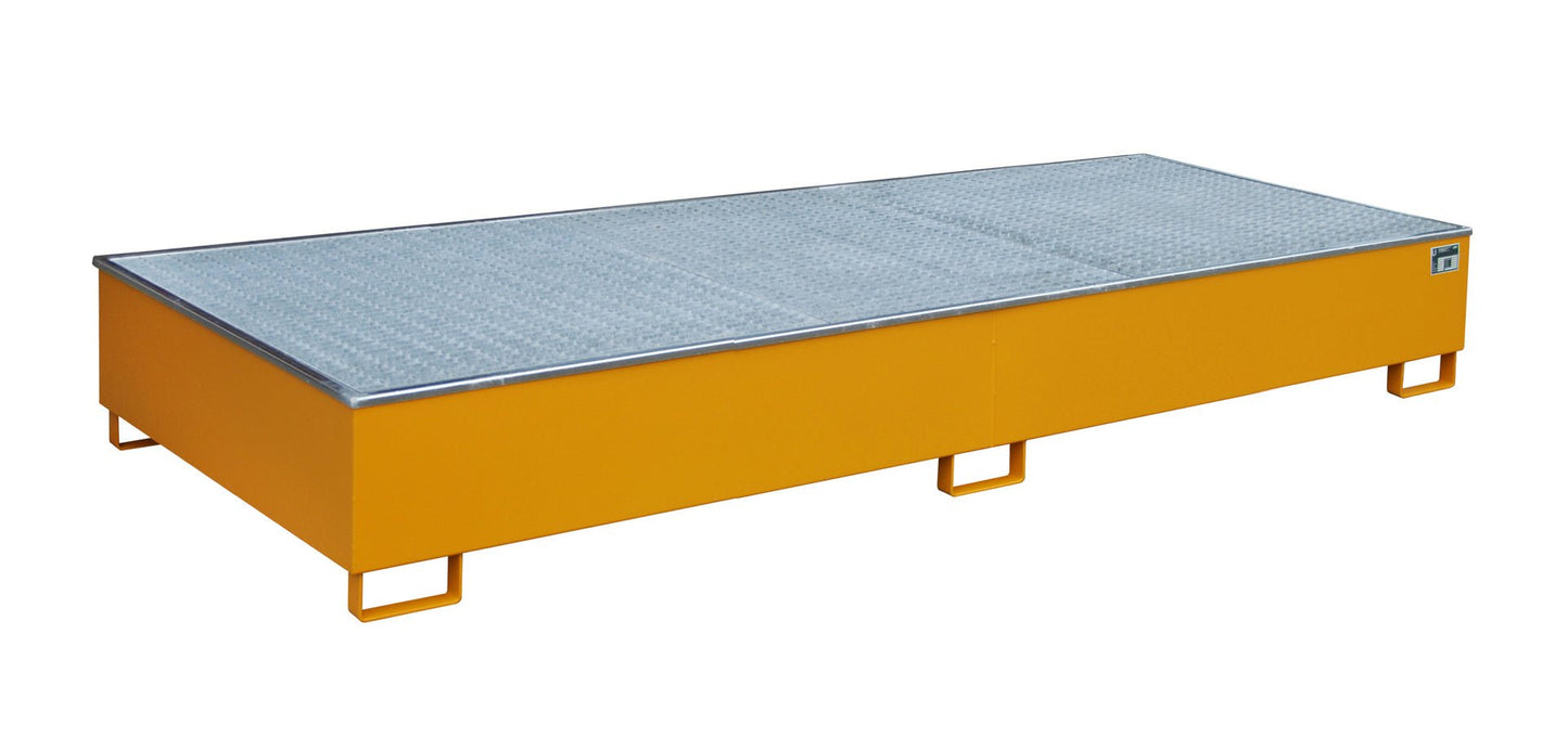 Regalwanne mit PE - Einsatz Regalwanne RW - GR 3300 - 3 PE, lackiert, Gelborange - Staplertechnik24 - 4518 - 81 - 0000 - 1