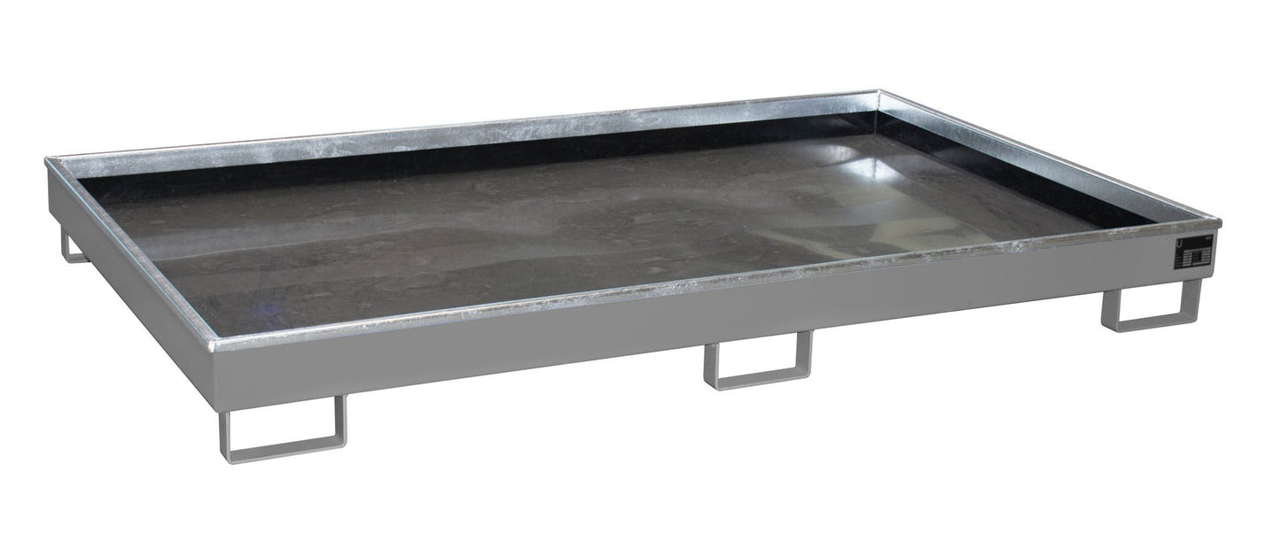 Regalwanne mit PE - Einsatz Regalwanne RW 2200 - 1 PE, lackiert, Mausgrau - Staplertechnik24 - 4518 - 60 - 0000 - 5