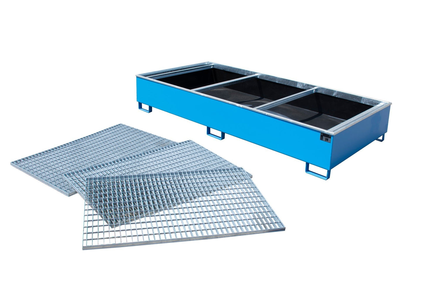 Regalwanne mit PE - Einsatz Regalwanne RW - GR 2700 - 3 PE, lackiert, Lichtblau - Staplertechnik24 - 4518 - 59 - 0000 - 3