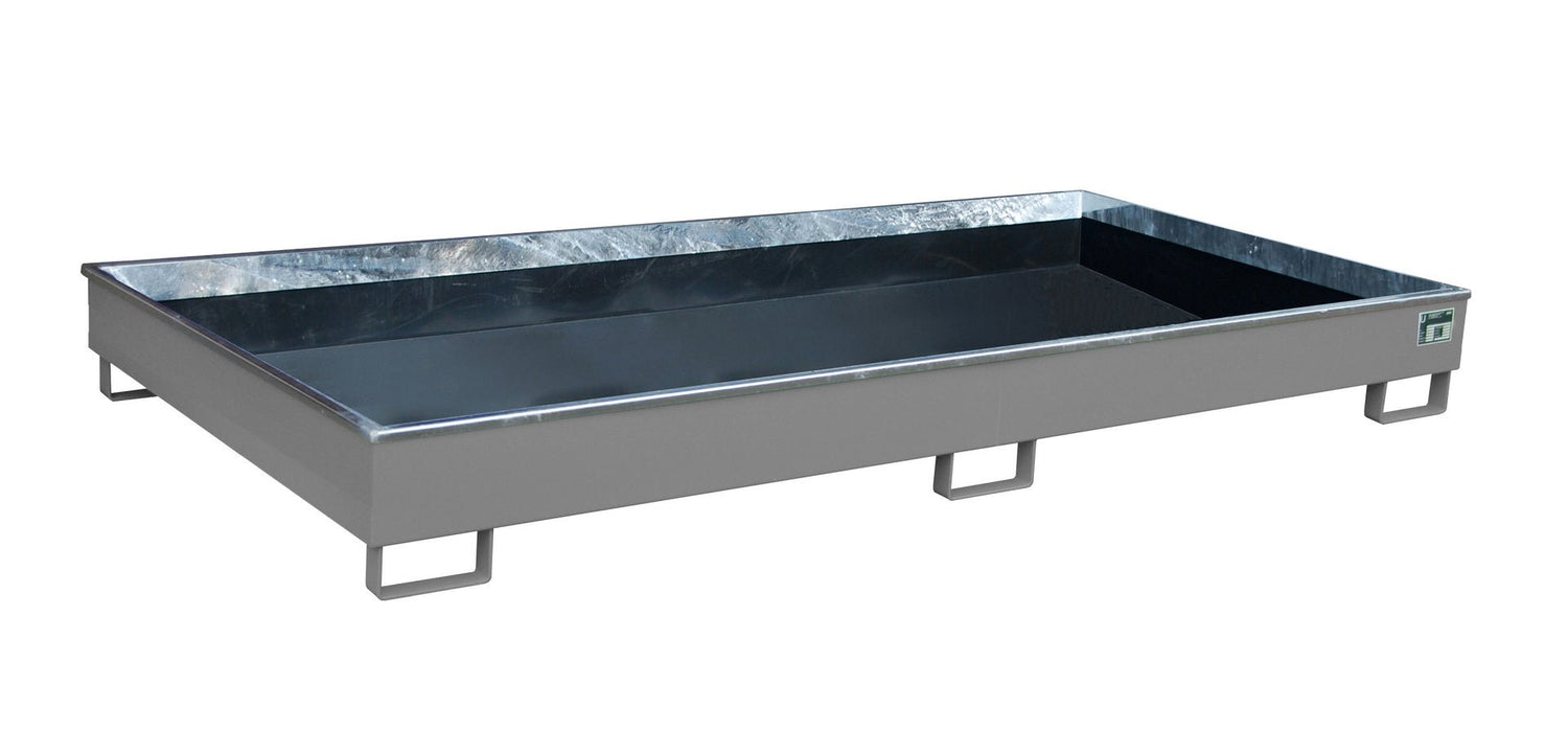 Regalwanne mit PE - Einsatz Regalwanne RW 2700 - 1 PE, lackiert, Mausgrau - Staplertechnik24 - 4518 - 53 - 0000 - 5