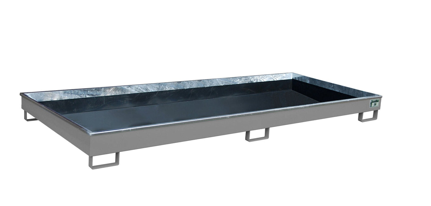 Regalwanne mit PE - Einsatz Regalwanne RW 3300 - 1 PE, lackiert, Mausgrau - Staplertechnik24 - 4518 - 72 - 0000 - 5