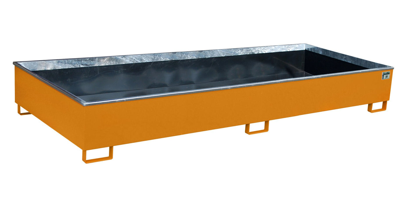 Regalwanne mit PE - Einsatz Regalwanne RW 3300 - 3 PE, lackiert, Gelborange - Staplertechnik24 - 4518 - 80 - 0000 - 1