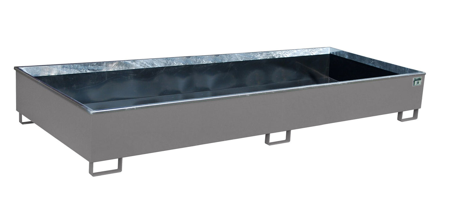 Regalwanne mit PE - Einsatz Regalwanne RW 3300 - 3 PE, lackiert, Mausgrau - Staplertechnik24 - 4518 - 80 - 0000 - 5