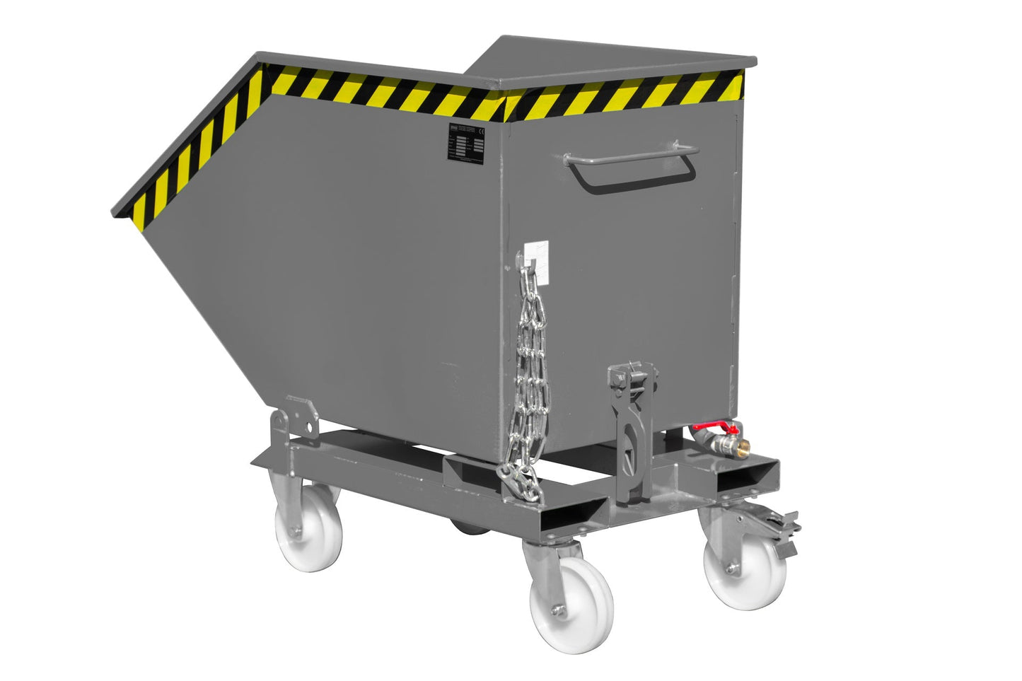 Späne - Kippmulde SKK 400, lackiert, Mausgrau - Staplertechnik24 - 4541 - 09 - 0000 - 5