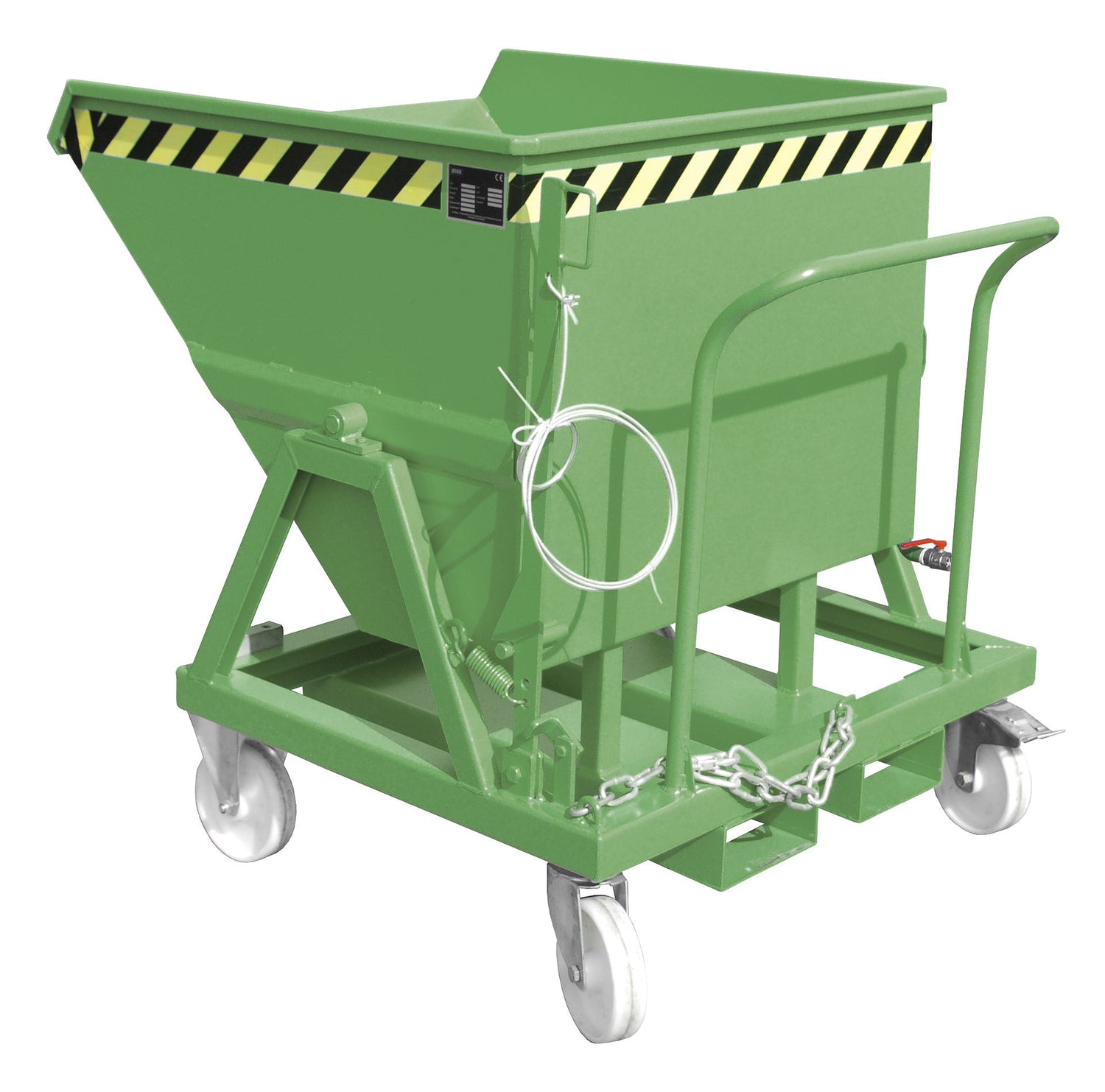 Späne - Kippmulde SKS 400, lackiert, Resedagrün - Staplertechnik24 - 4541 - 18 - 0000 - 4