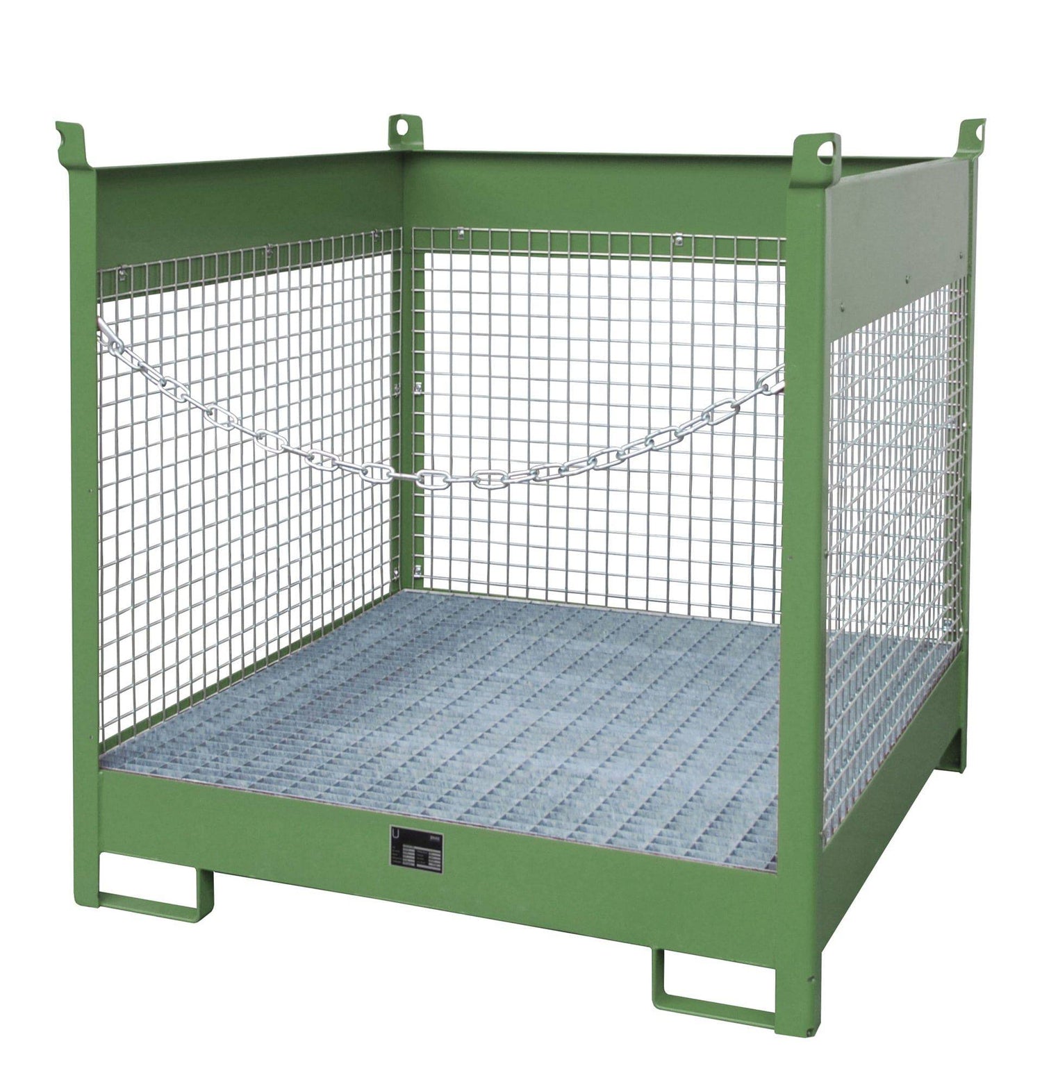 Fass - Stapelpalette FSP - 4 D, lackiert, Resedagrün - Staplertechnik24 - 4442 - 08 - 0000 - 4