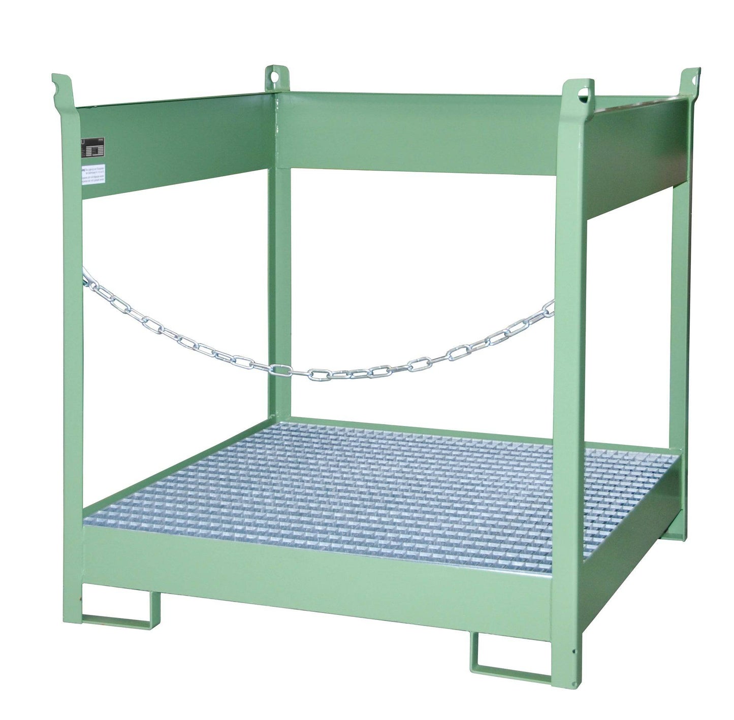 Fass - Stapelpalette FSP - 4, lackiert, Resedagrün - Staplertechnik24 - 4442 - 05 - 0000 - 4