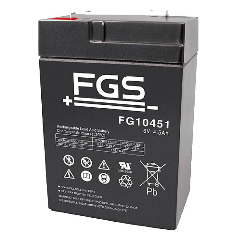FGS FG10451 6V/4,5 Ah Blei - Akku / AGM Batterie - Staplertechnik24 - FG10451