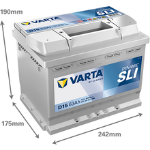 VARTA Dynamic SLI D15 12 V 66 Ah - Staplertechnik24