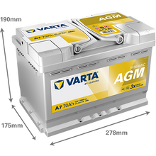 VARTA Dynamic AGM B36 12 V 70 Ah - Staplertechnik24