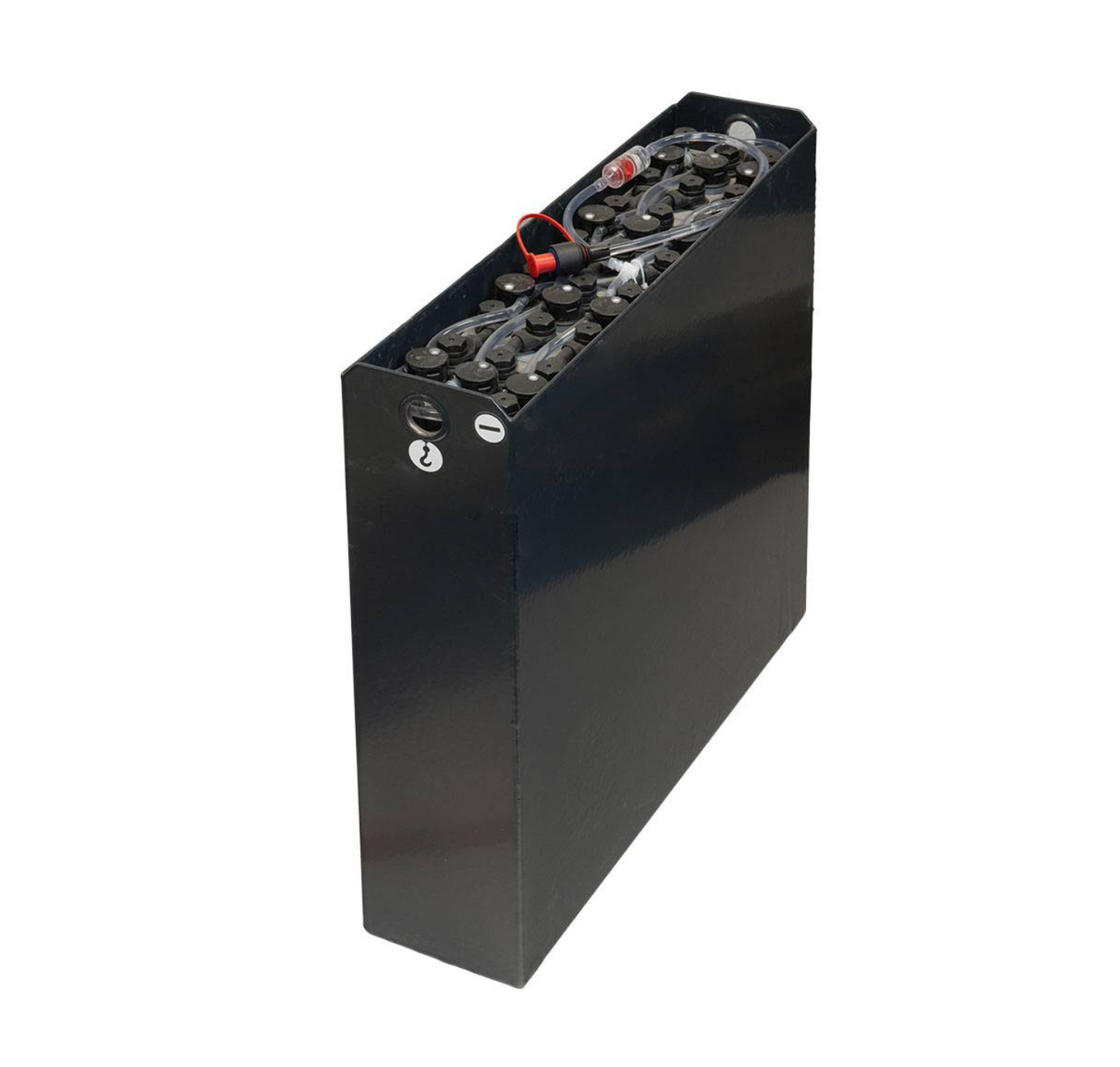 24V Gabelstaplerbatterie 2 PzB 150 Ah (643 * 153 * 595mm L/B/H) Trog 57304033 inkl. Aquamatik