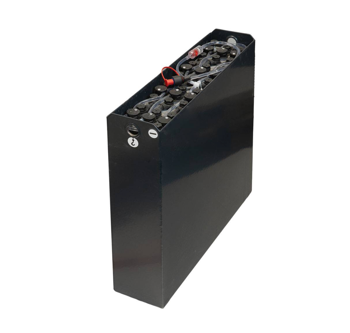 24V Gabelstaplerbatterie 2 PzB 150 Ah (643 * 153 * 595mm L/B/H) Trog 57304033 inkl. Aquamatik