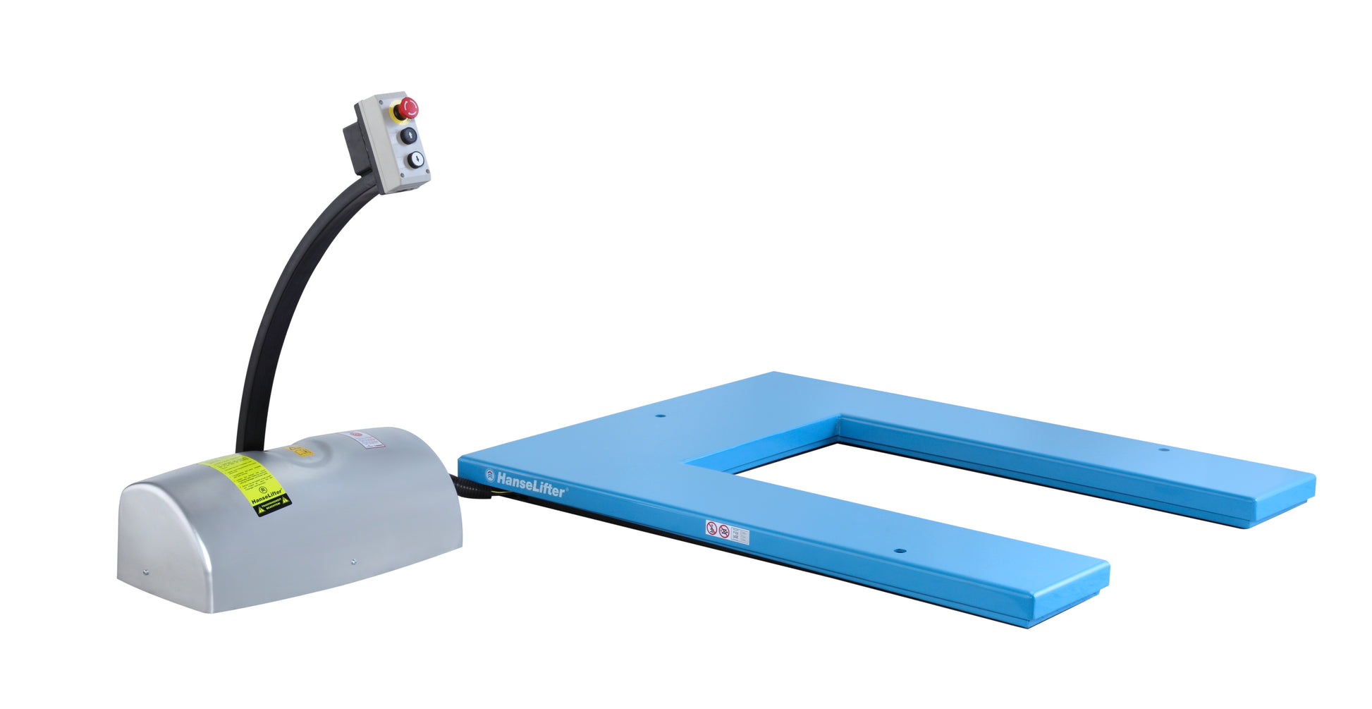 HanseLifter HTF-U Hubtisch mit U-Profil, 1000 kg Tragfähigkeit, 840 mm Hubhöhe - Staplertechnik24