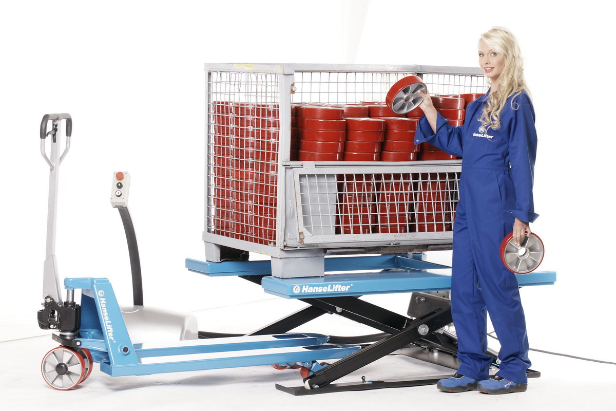 HanseLifter HTF-U Hubtisch mit U-Profil, 1000 kg Tragfähigkeit, 840 mm Hubhöhe - Staplertechnik24