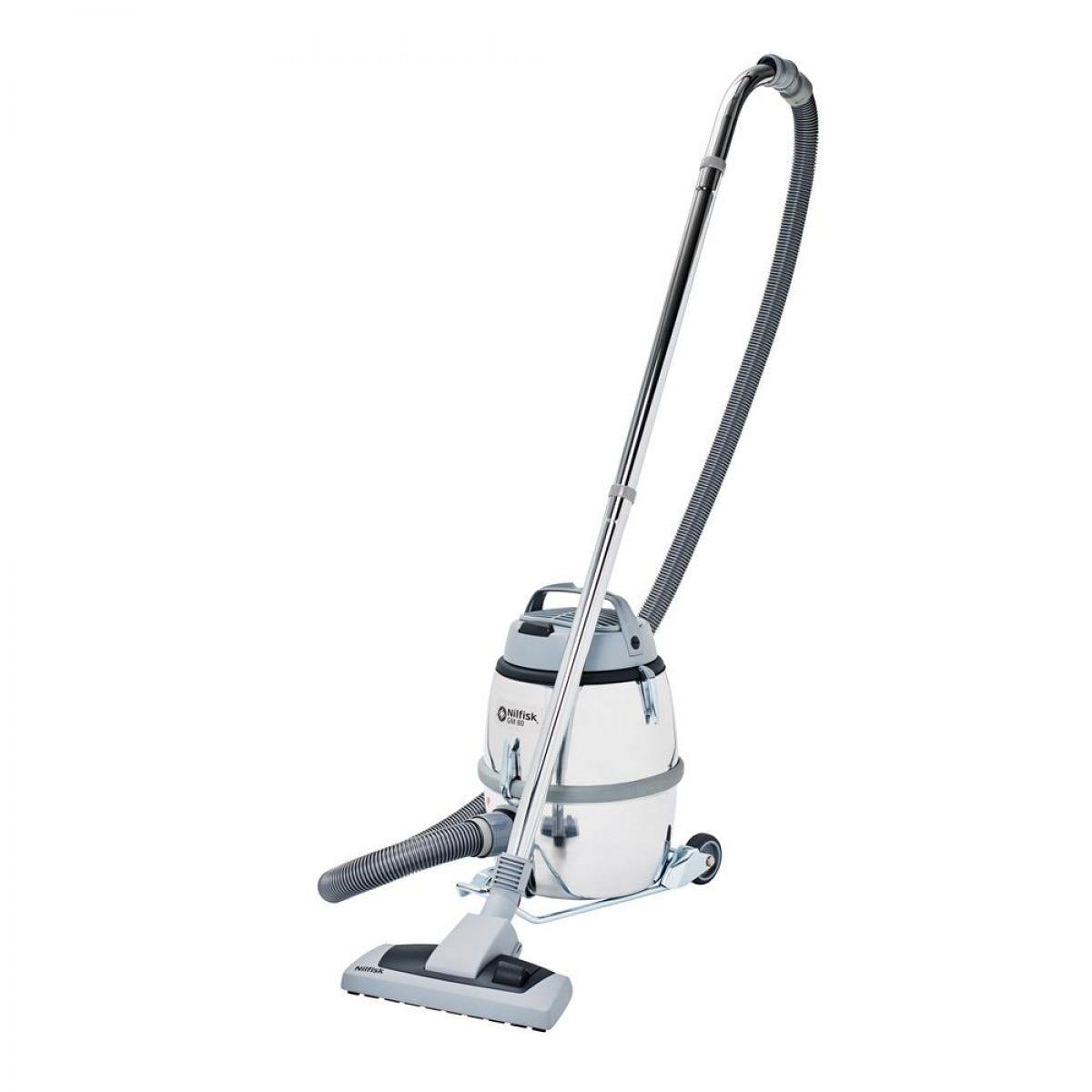 Der Nilfisk GM 80P ​​LC ist ein weltweit geschätzter Industriesauger, der sich durch seine stabile Ganzmetall-Aluminiumkonstruktion und den leistungsstarken 1.200-Watt-Motor auszeichnet