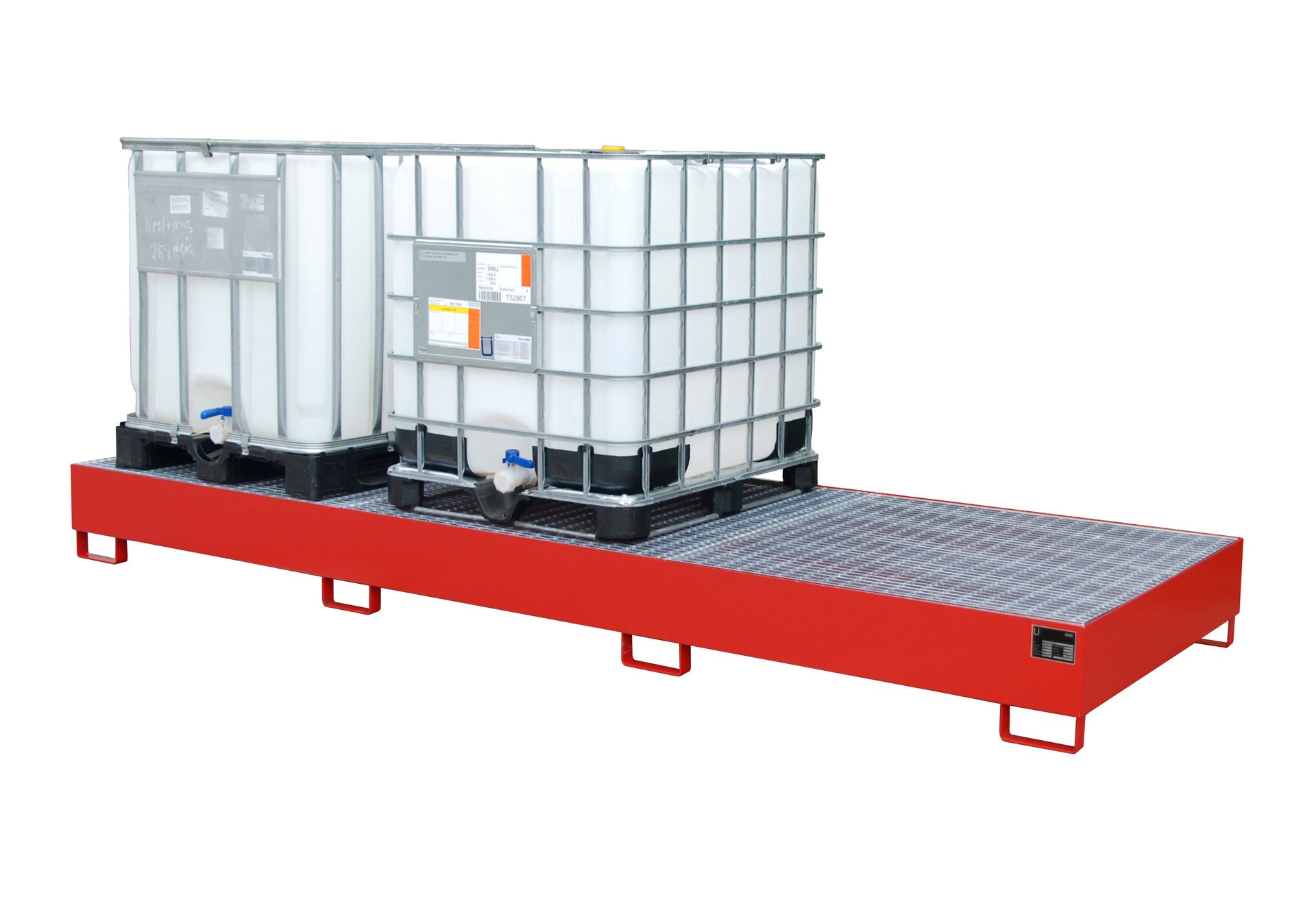 Auffangwanne AW 1000 - 3, lackiert, Feuerrot - Staplertechnik24 - 4518 - 17 - 0000 - 2