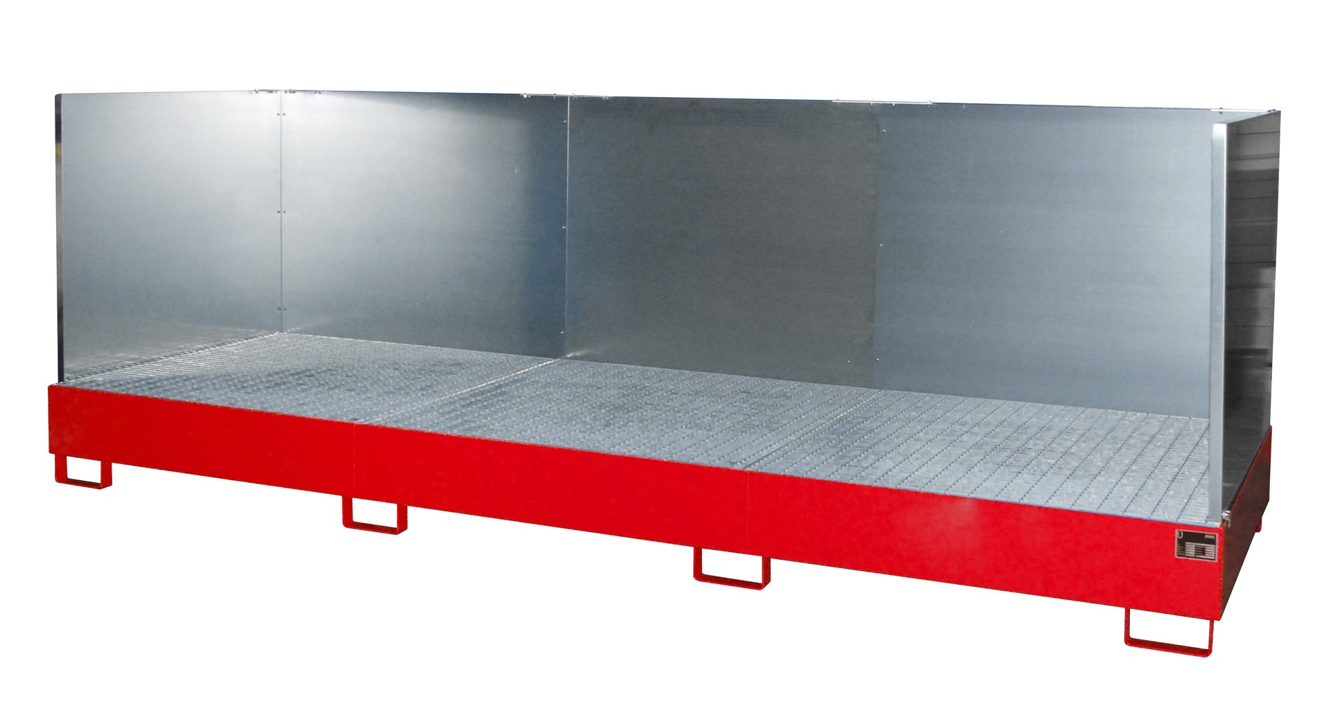 Auffangwanne AW 1000 - 3/SW, lackiert, Feuerrot - Staplertechnik24 - 4518 - 17 - 2000 - 2