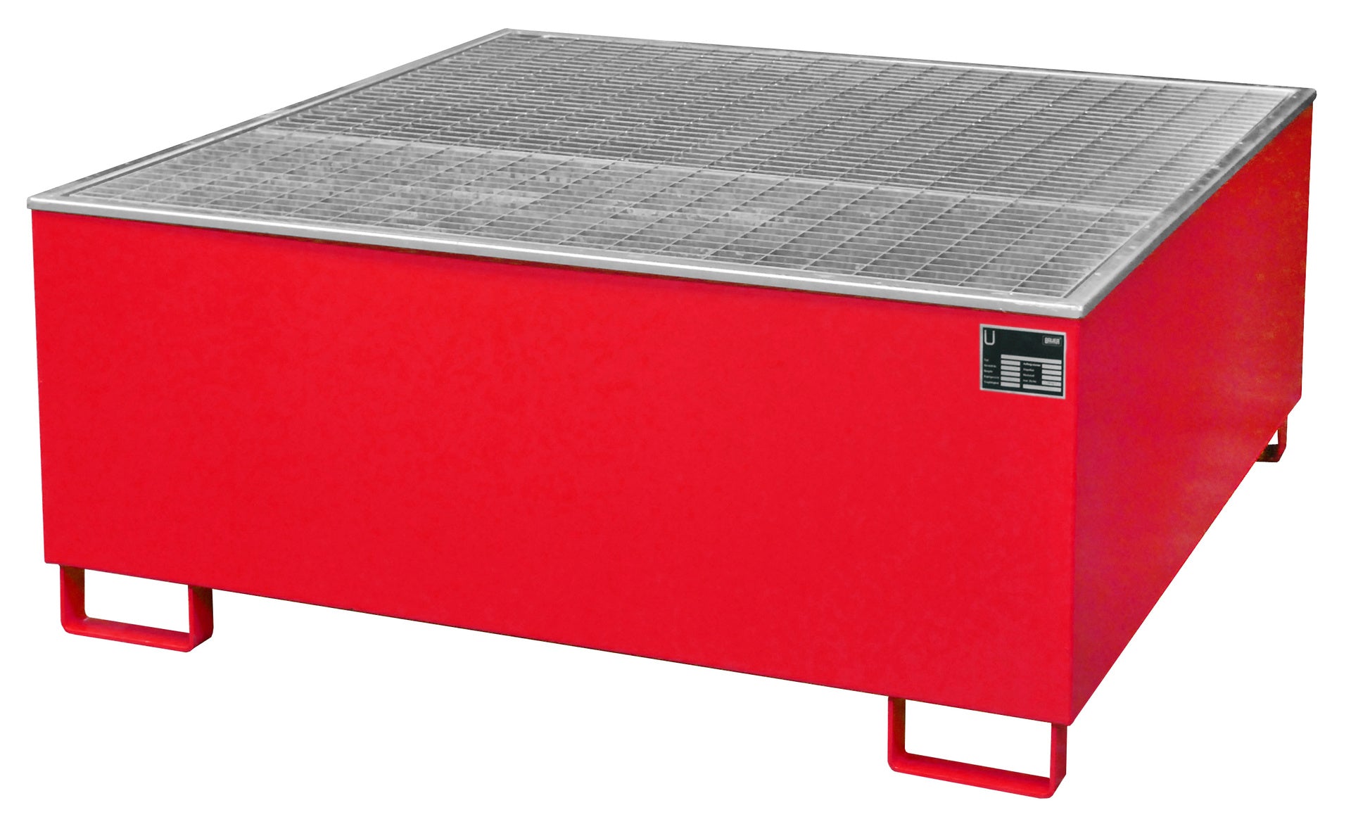 Auffangwanne AW 1000/PE, lackiert, Feuerrot - Staplertechnik24 - 4402 - 93 - 0000 - 2