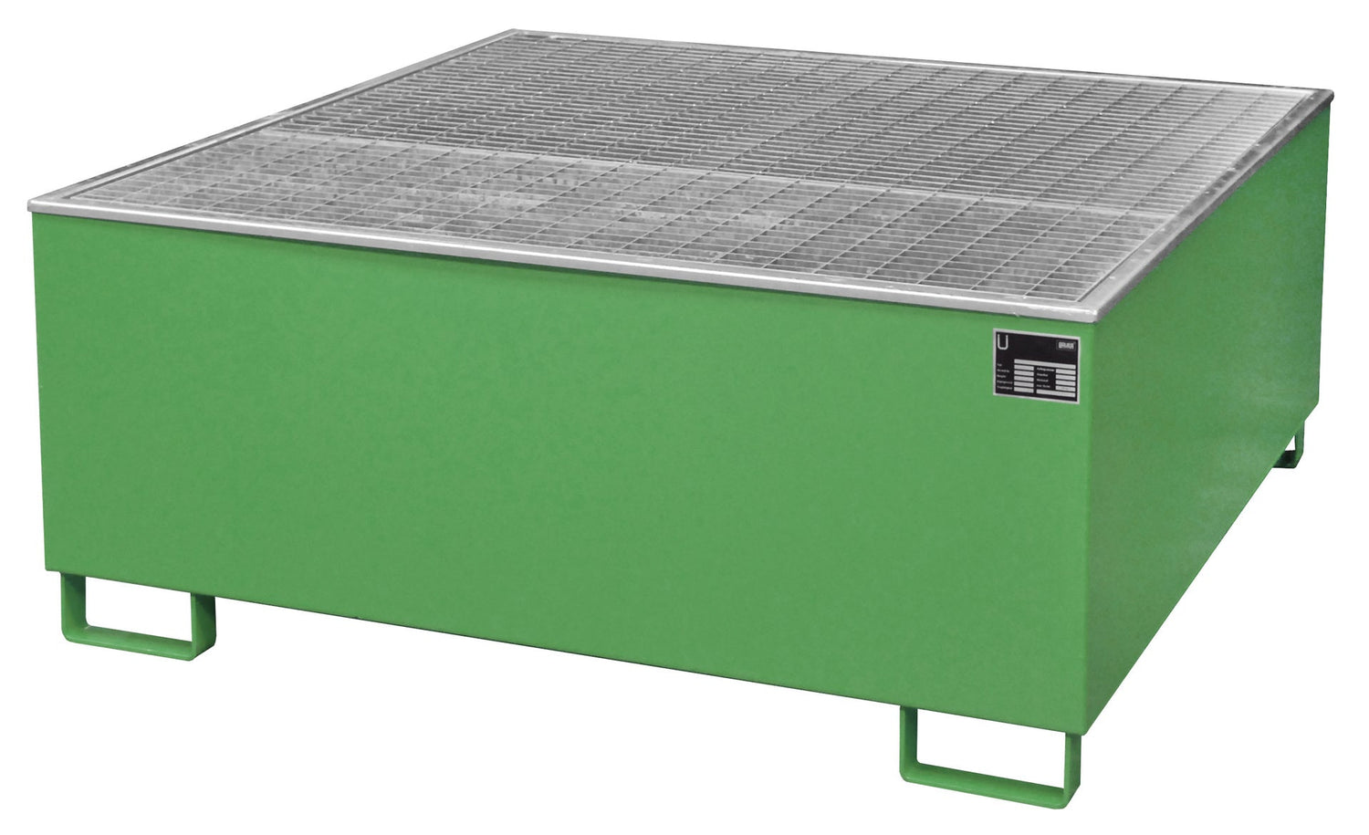 Auffangwanne AW 1000/PE, lackiert, Resedagrün - Staplertechnik24 - 4402 - 93 - 0000 - 4