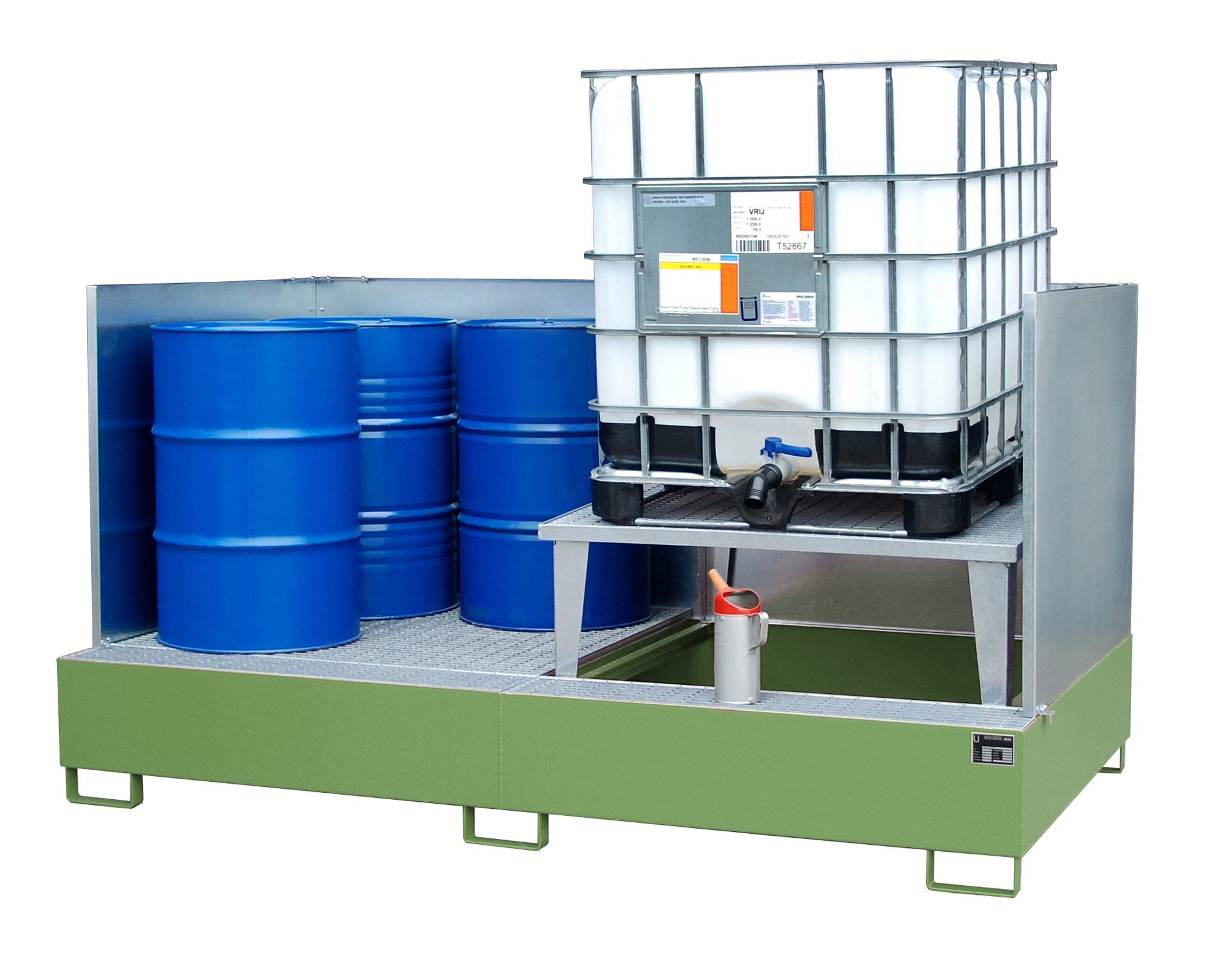 Auffangwanne AWA 21/SW, lackiert, Resedagrün - Staplertechnik24 - 4402 - 80 - 2000 - 4