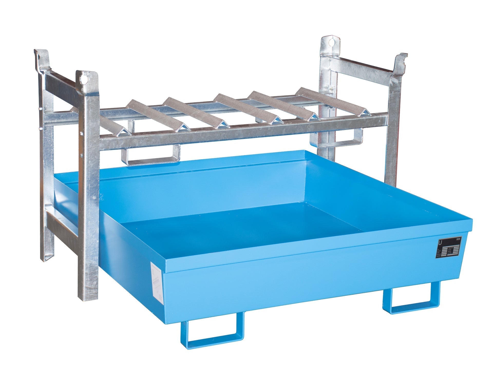 Fassregal FRA - 3, lackiert, Lichtblau - Staplertechnik24 - 4447 - 11 - 3000 - 3