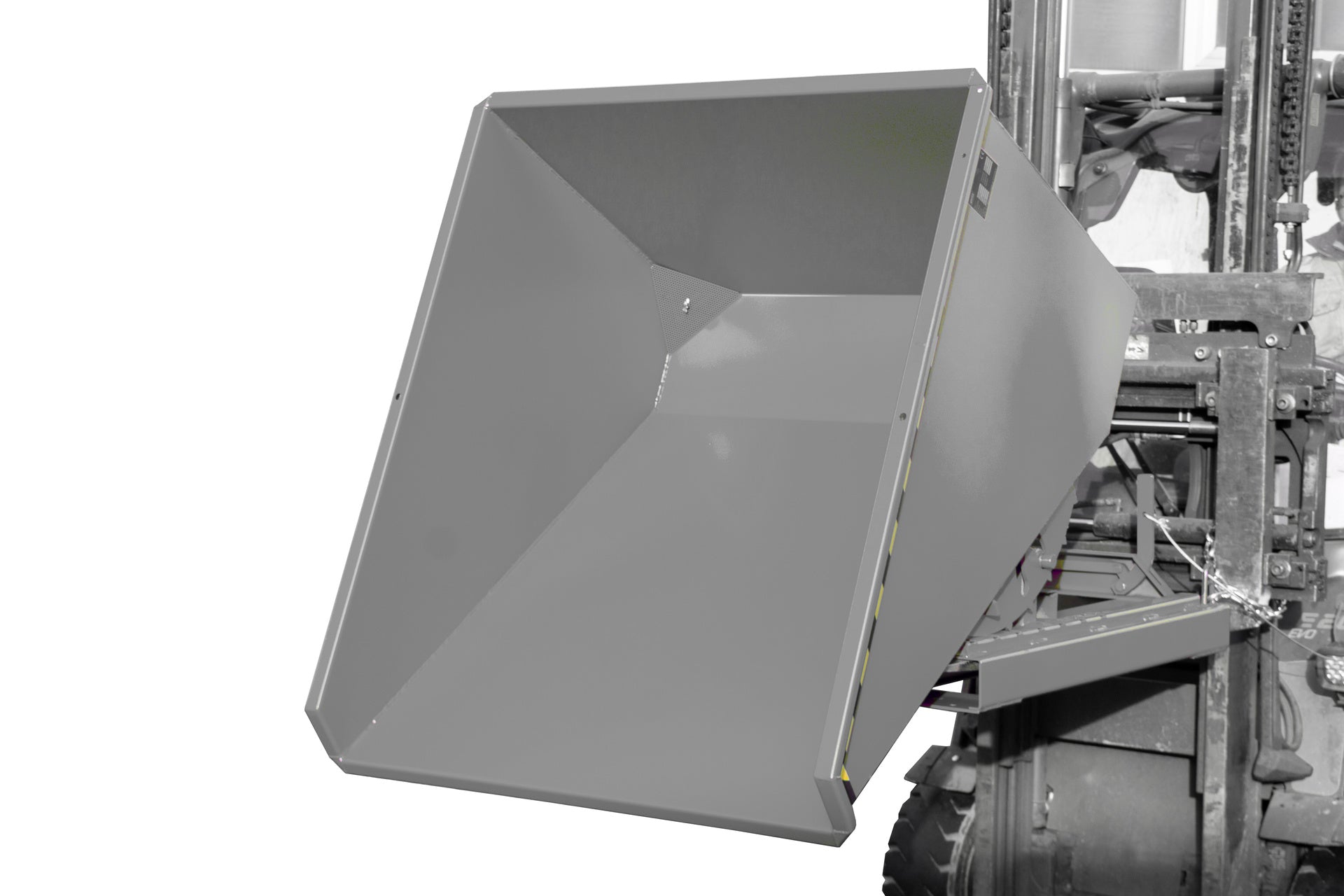 Spänebehälter EXPO - E 600, lackiert, Mausgrau - Staplertechnik24 - 4498 - 51 - 0000 - 5