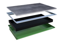 Einhängewanne mit PE - Einsatz EHW 1800 PE, lackiert, Resedagrün - Staplertechnik24 - 4518 - 67 - 0000 - 4