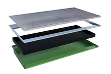 Einhängewanne mit PE - Einsatz EHW 2200 PE, lackiert, Resedagrün - Staplertechnik24 - 4518 - 68 - 0000 - 4