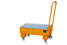 Fahrbare Auffangwanne AW 60 - 1 SR, lackiert, Gelborange - Staplertechnik24 - 4471 - 92 - 0000 - 1