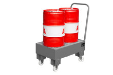 Fahrbare Auffangwanne AW 60 - 1 SR, lackiert, Mausgrau - Staplertechnik24 - 4471 - 92 - 0000 - 5
