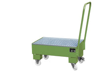 Fahrbare Auffangwanne AW 60 - 1 SR, lackiert, Resedagrün - Staplertechnik24 - 4471 - 92 - 0000 - 4