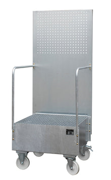 Fahrbare Auffangwanne mit Lochplattenwand LPW 200 - 1, feuerverzinkt - Staplertechnik24 - 4447 - 58 - 0000 - 7