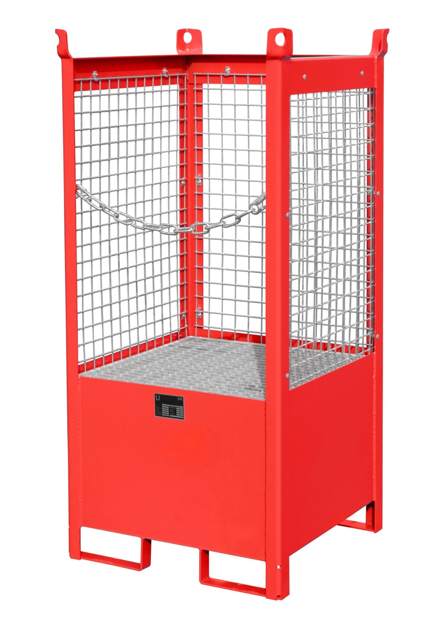 Fass - Stapelpalette FSP - 1 D, lackiert, Feuerrot - Staplertechnik24 - 4442 - 06 - 0000 - 2