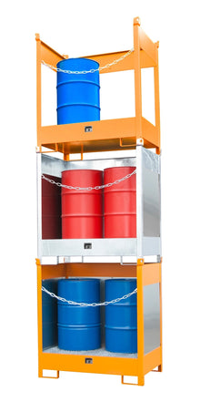 Fass - Stapelpalette FSP - 2 G, lackiert, Gelborange - Staplertechnik24 - 4442 - 01 - 0000 - 1