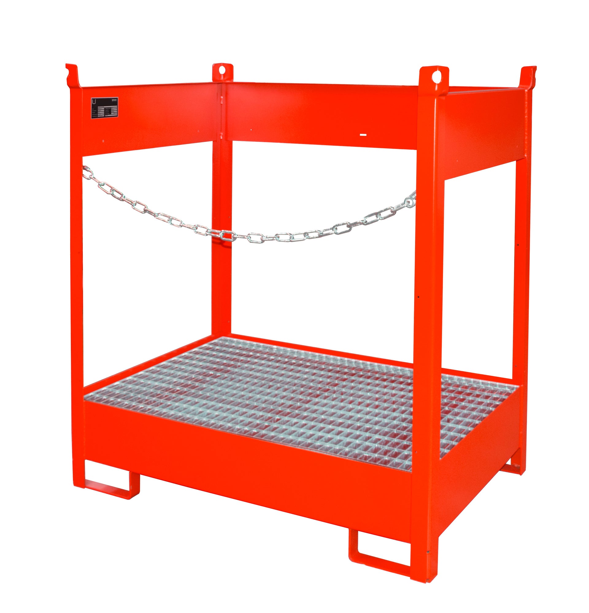 Fass - Stapelpalette FSP - 2, lackiert, Feuerrot - Staplertechnik24 - 4442 - 04 - 0000 - 2