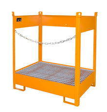 Fass - Stapelpalette FSP - 2, lackiert, Gelborange - Staplertechnik24 - 4442 - 04 - 0000 - 1