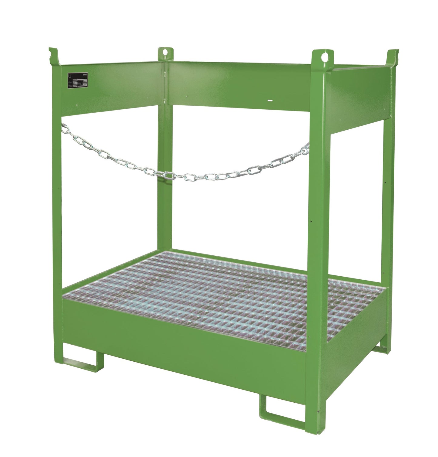 Fass - Stapelpalette FSP - 2, lackiert, Resedagrün - Staplertechnik24 - 4442 - 04 - 0000 - 4