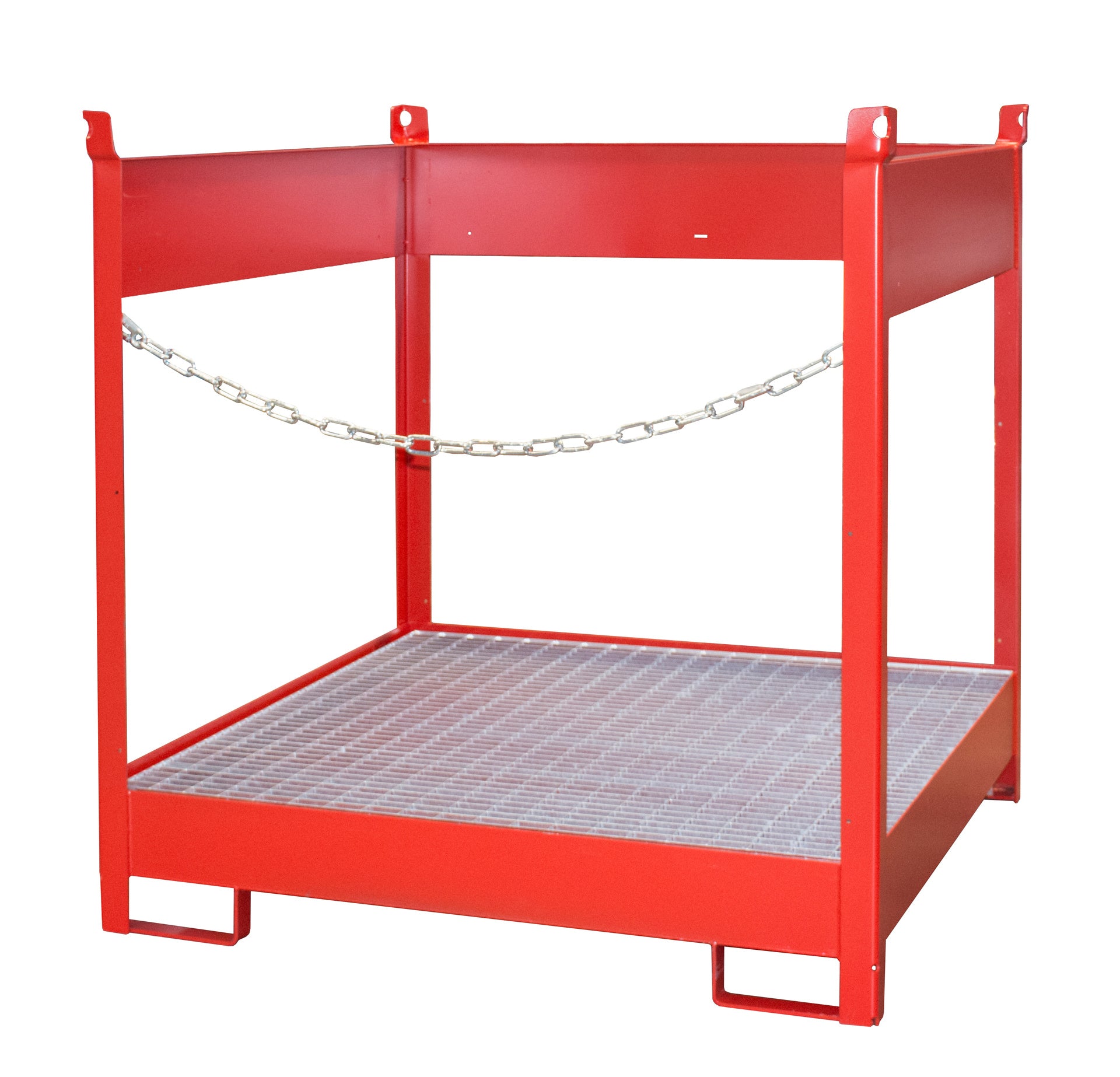 Fass - Stapelpalette FSP - 4, lackiert, Feuerrot - Staplertechnik24 - 4442 - 05 - 0000 - 2