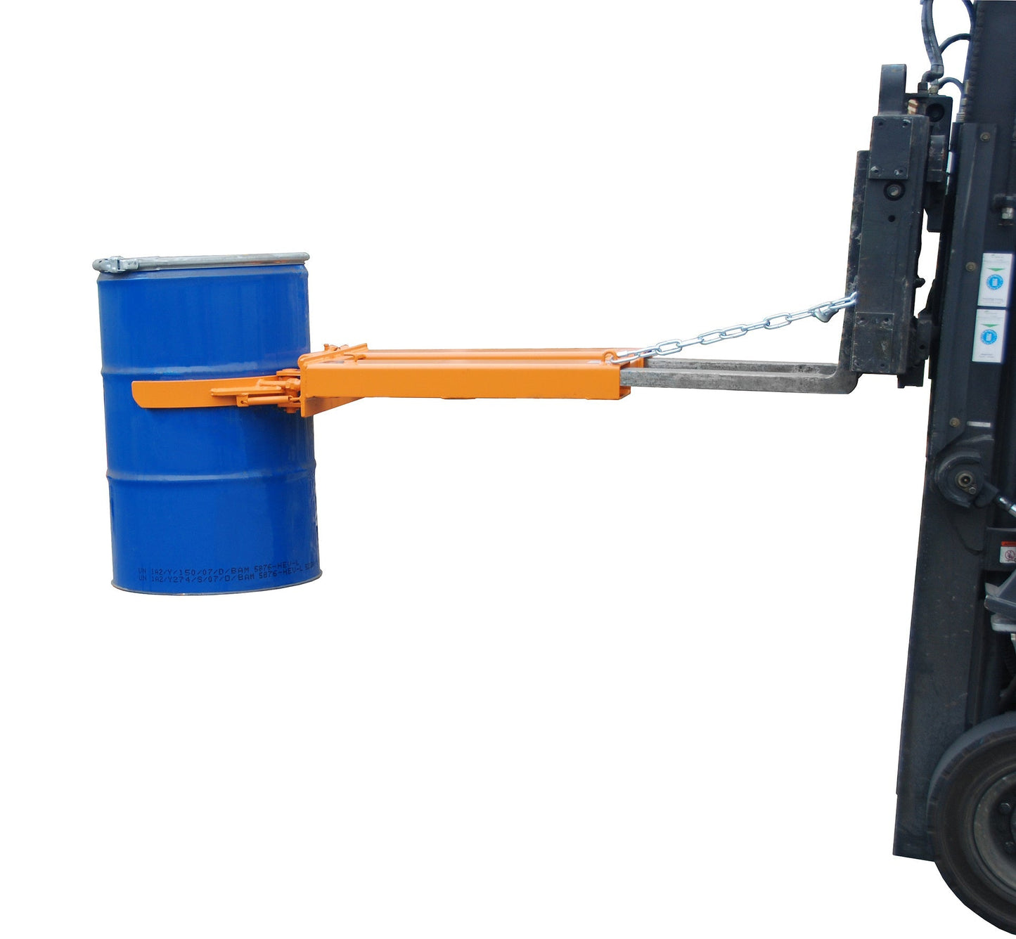 Fassgreifer FK - I, lackiert, Gelborange - Staplertechnik24 - 4463 - 01 - 0000 - 1