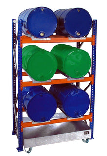 Fassregal mit Auffangwanne 3002, feuerverzinkt - Staplertechnik24 - 4473 - 02 - 0000 - 7