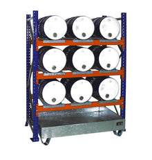 Fassregal mit Auffangwanne 3004, feuerverzinkt - Staplertechnik24 - 4473 - 03 - 0000 - 7