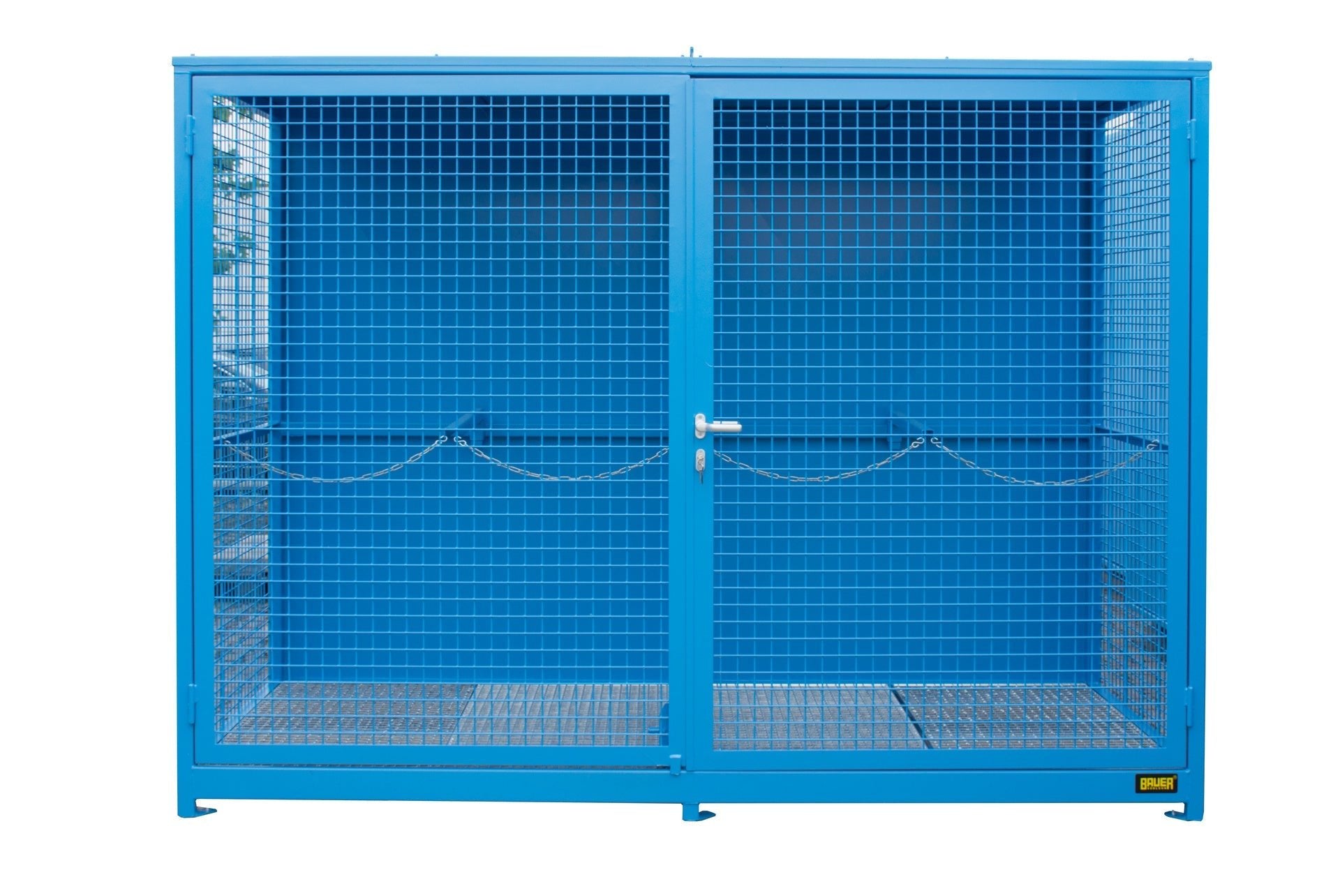 Gasflaschen - Container GFC - 1 (Gitterrostboden), lackiert, Lichtblau - Staplertechnik24 - 4477 - 01 - 0000 - 3